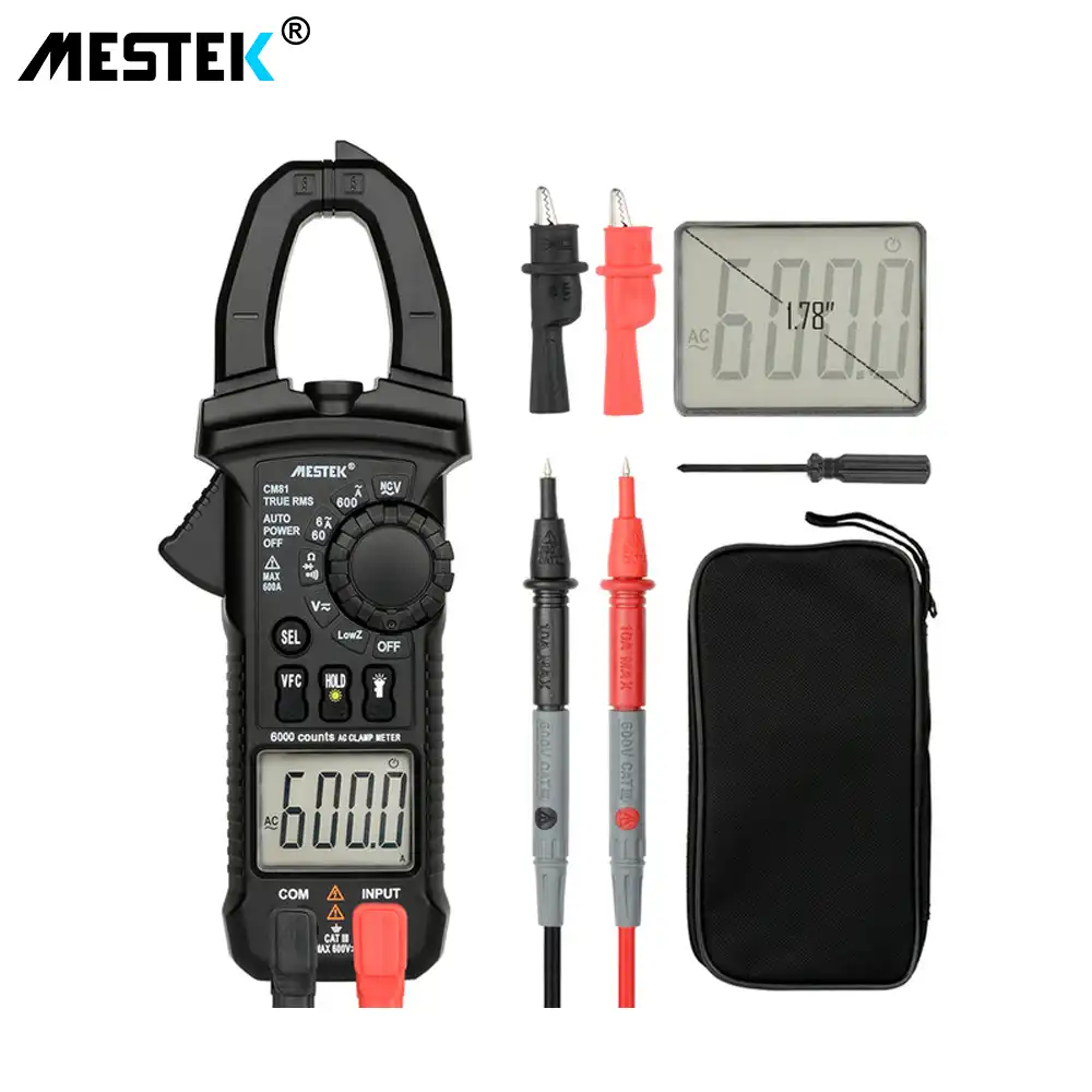 MESTEK Digital Clamp meters AC/DC Current Voltage Meter Auto Range True
