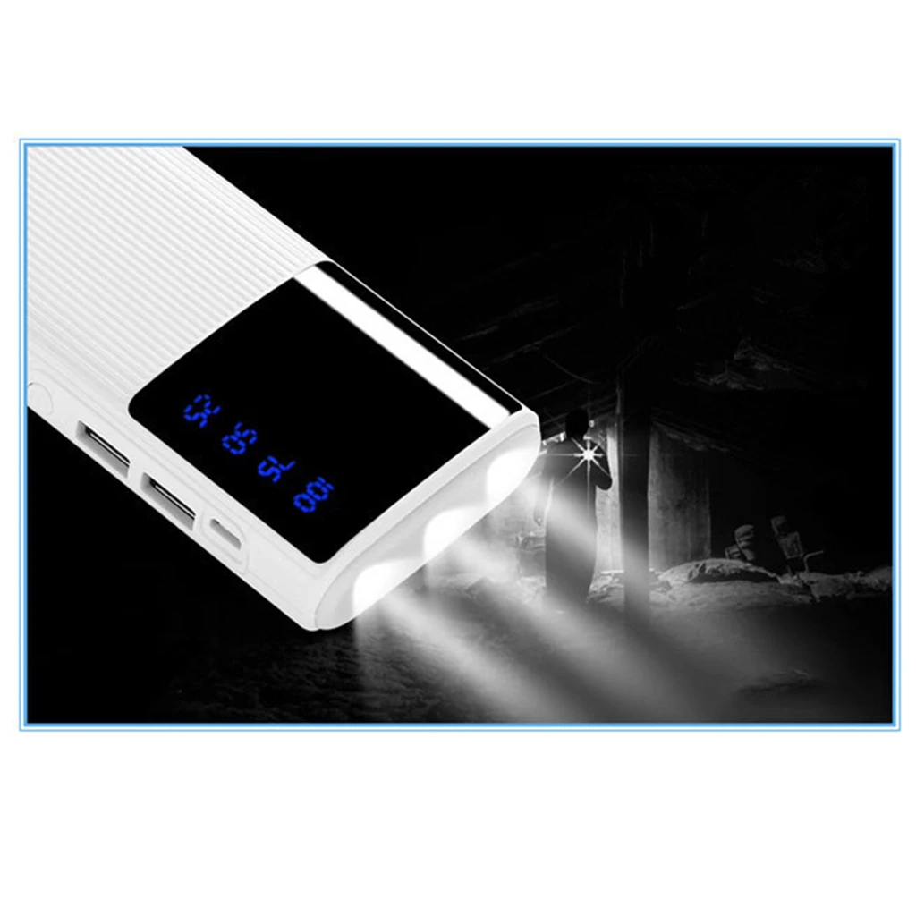 Portable Dual USB Power Bank Battery Phone Charger Case DIY Box Kit