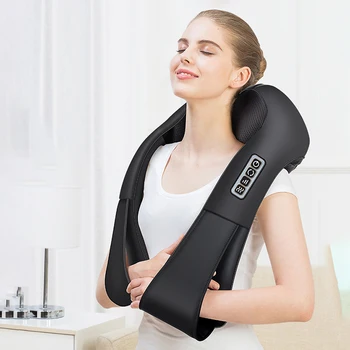 

Electrical Kneading And Beating Integrated Back Shoulder Body Neck Massage Shawl Infrared Heated Shiatsu Car/Home Massager