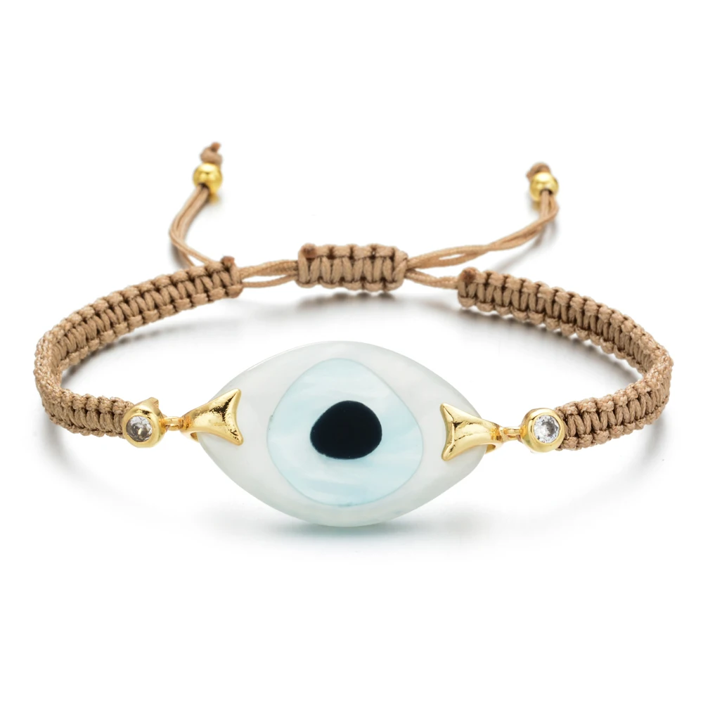 10 шт./лот модный браслет Evil Eye для женщин Boho браслеты ювелирные изделия Insta Мода Bijoux Ожерелье Черный ремень Femme JeweIry