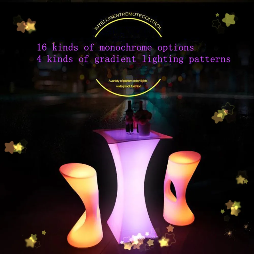 New Colorful changing led Luminous bar table nightclub lighted up furniture Commercial Furniture supplies New Colorful changing led Luminous bar table nightclub lighted up furniture Commercial Furniture supplies