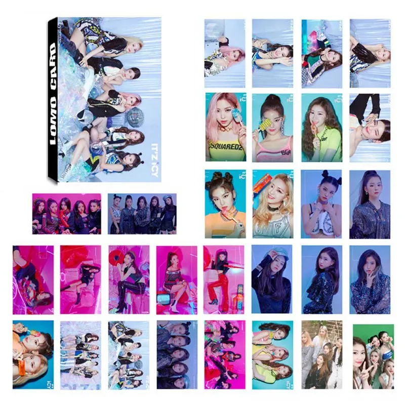 

30 Pcs/Lot ITZY Photocard Photo Card LOMO Card Pictures Photo Card Postcard Pictures Stationery Decoration Supplies Fan Gifts