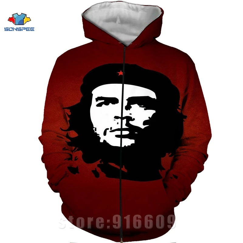 Winter Coat 3D Print Che Guevara Jacket Men Sweatshirts Women Fashion Hoodies Mens Pocket Sweatshirt Harajuku Hoodie Pullovers (2)