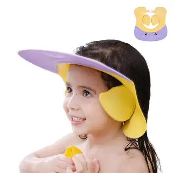 

Shower Cap Adjustable Shampoo Protection Soft waterproof Cap for Children 1-12 years old