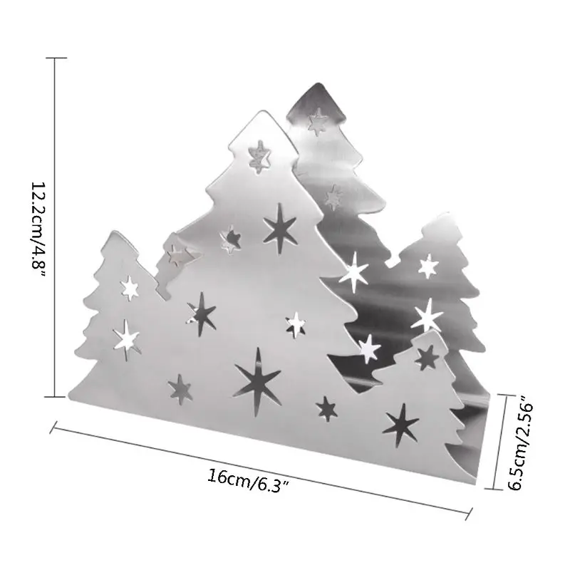 Держатель для салфеток из нержавеющей стали, подставка для салфеток, диспенсер для салфеток на Рождество, обеденный стол, Кухонное украшение для прилавка