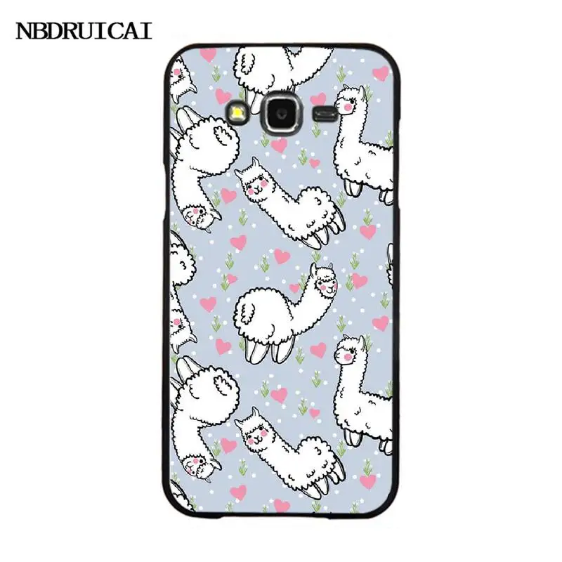 PENGHUWAN Kawaii Милая лама Альпака мягкий силиконовый черный чехол для телефона Samsung