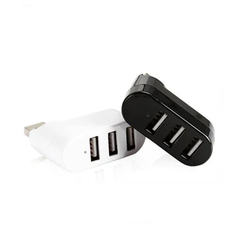 

ABS Rotating USB2.0 HUB Splitter 3 Port USB Hub Rotating Splitter 3 Port USB 2.0 Hub Black/White High-quality