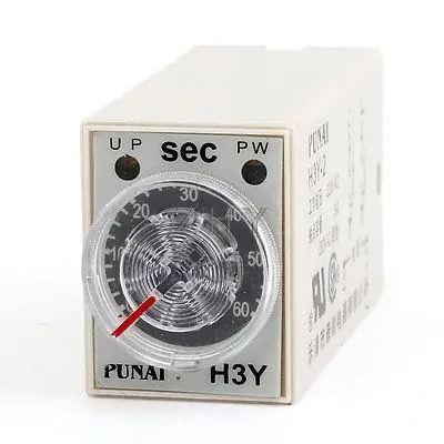 

H3Y-2 220VAC 8P 0-60s Sec Timing Delay Range DPDT Relay Timer