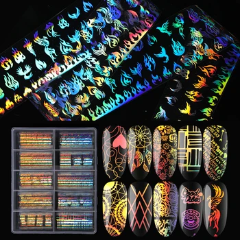 

1/Roll 4*99cm Nail Foils Colorful Sparkling Mixed Patterns Nail Art Transfer Sticker for Nail DIY Beauty Design