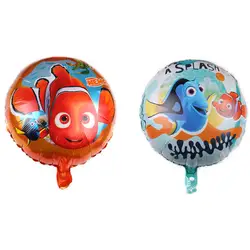 2 шт. 18 дюймов круглый морского дна мобилизация клоун мультфильм алюминиевой фольги Воздушные шары из фольги День рождения украшения