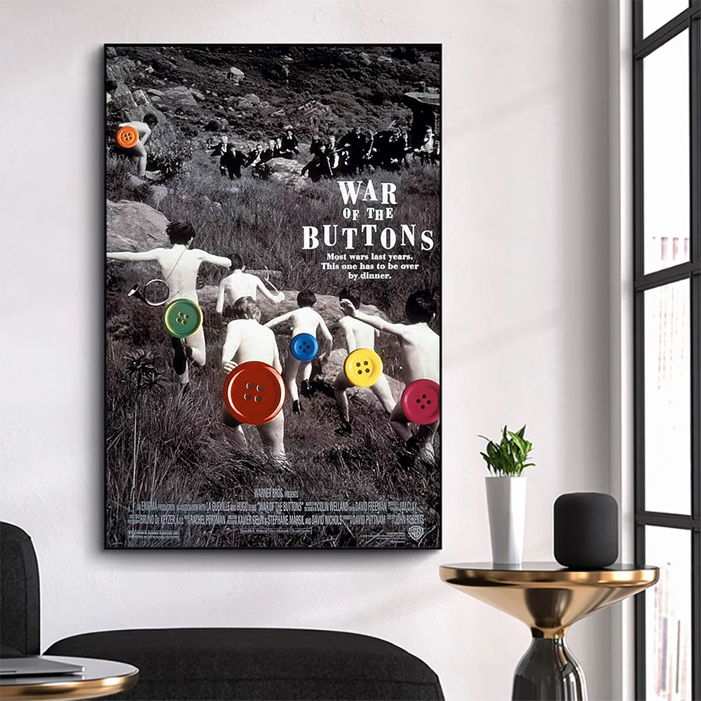 

WM3204 постер из классического фильма «Война пуговиц» из шелковой ткани, искусство декора, строительный подарок