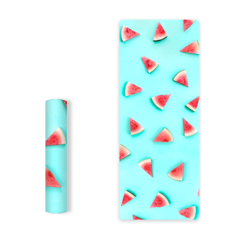 TPE Color Printing Yoga Mat The Food Series Non-Slip Odorless Fitness Workout Yoga Pad Exercise Equipment Accept Personal Design