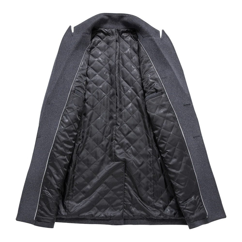 Thoshine Brand Winter 51.5% Wool Men Thick Coats Superior Quality Classic Slim Fit Male Wool Blends Outerwear Jackets Trench