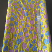 Нигерийское кружево жаккардовая парчовая ткань для свадьбы Африканский французский Тюль кружевная ткань высокое качество Африканское кружево 5 ярдов DHL07