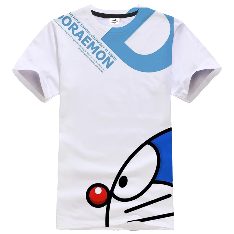 Уличная одежда Doraemon 2020 футболка в стиле хип-хоп Повседневная Харадзюку с круглым