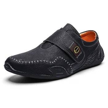 

New 2020 Men Leather Loafers Casual Shoes Flats High Quality shoes Loafer Men Moccasins Breathable Slip On Driving Shoes