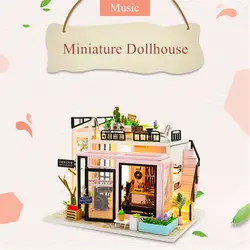 DIY креативная комната Кукольный дом мебель миниатюрный 3D деревянный ручной работы пылезащитный чехол игрушки для детей девочек день