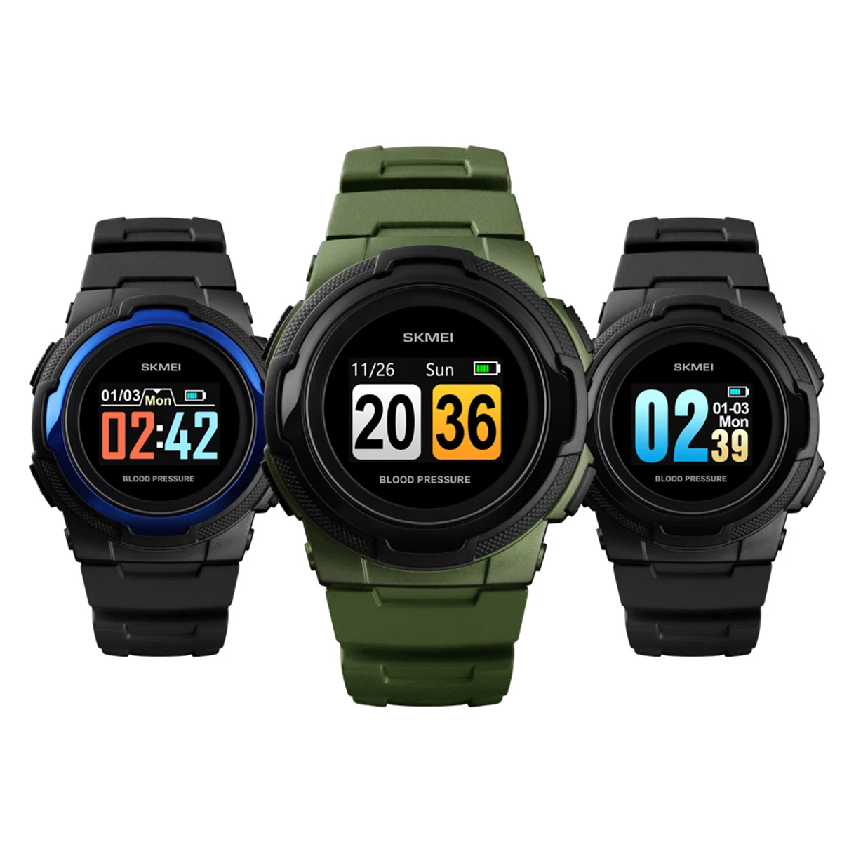 

Smart Watch Waterproof Rechargeable Color Display Calorie Digital Wrist Watch Heart Rate/Blood Pressure/Blood Oxygen Monitoring