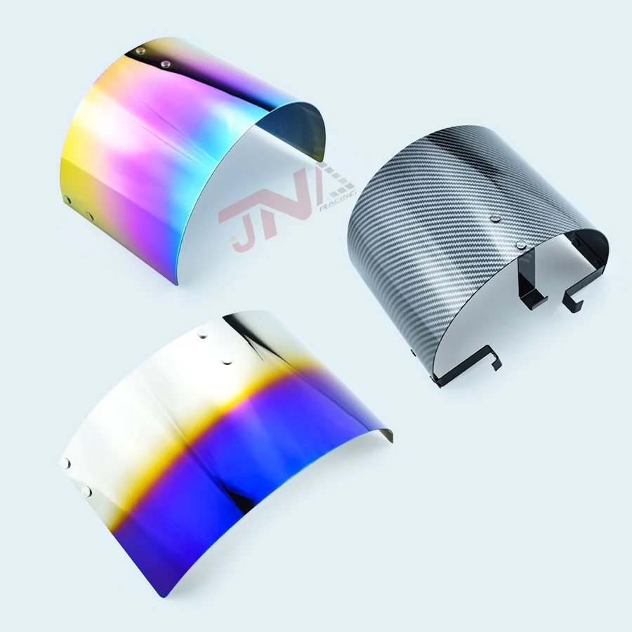 Universal Titanium Blue/Neo Chrome/Carbon Heat Shield Air Intake Filter Cover 2.5" -5.5" | Автомобили и мотоциклы
