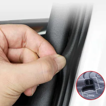 

Car Styling 4Meters B+L TypeDoor Seal Car Sound Insulation Car Door Sealing Strip Rubber Weatherstrip Edge Trim Noise Insulation