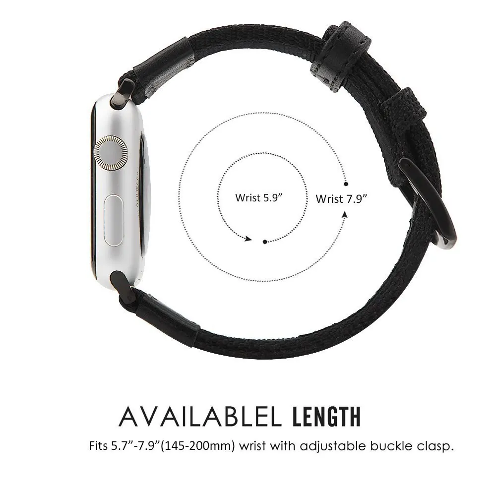 Лидер продаж, нейлоновый ремешок для наручных часов Apple Watch, версии 4/3/2/1, спортивный кожаный браслет, 42 мм, 38 мм, ремешок для наручных часов Iwatch, ремешок