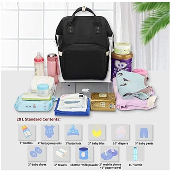 

Fashion Mommy Backpack Open Behind High Capacity with Keyhole Handle Design Multifunctional Bag 2020 Waterproof Super Light