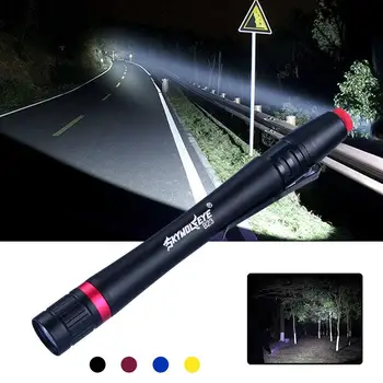 

Tactical Bright LED Pen Flashlight Outdoor Waterproof Strobe Torch Light