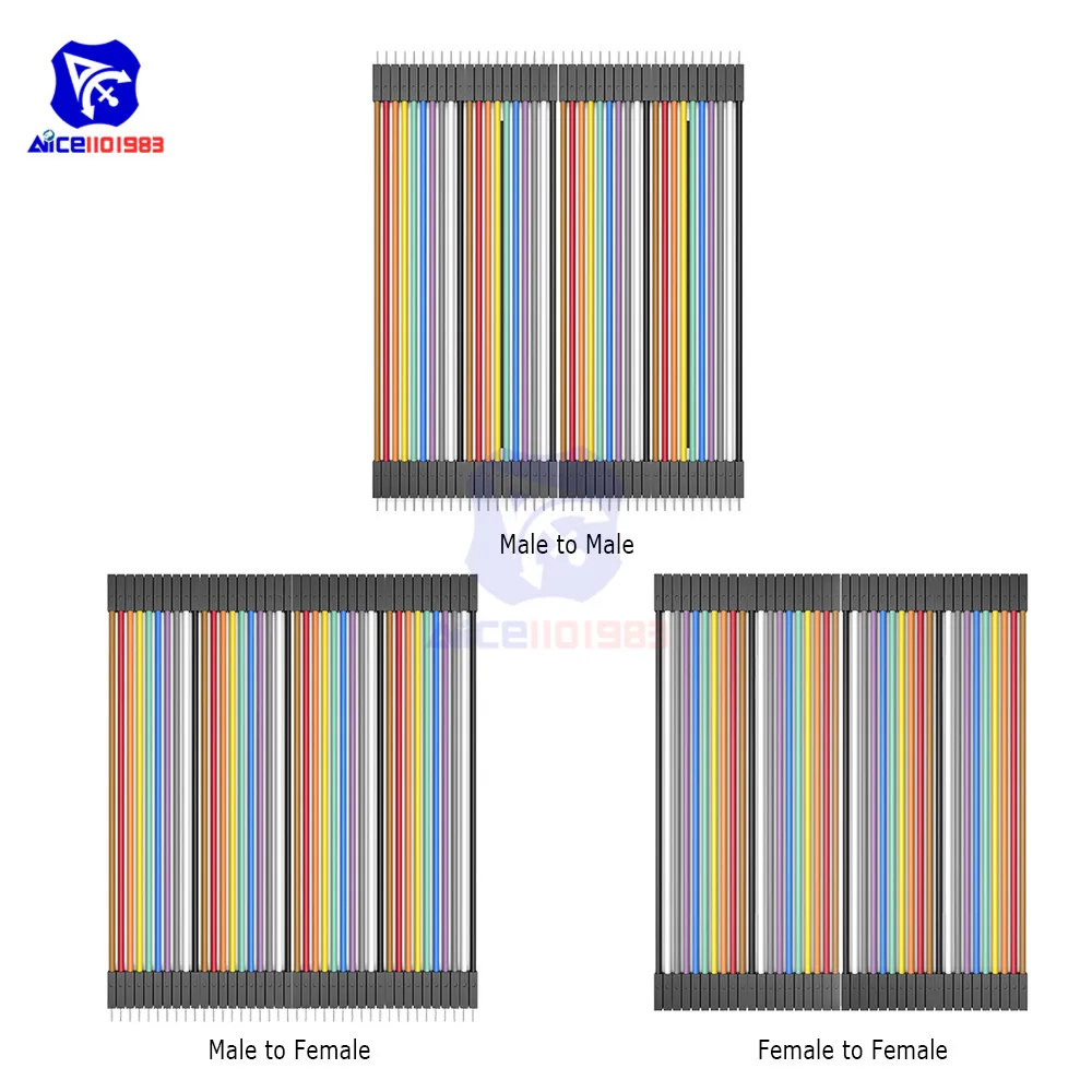 Diymore 40 Pin Dupont Line 10 см/20 см/30 см мужской/женский-Женский Соединительный провод Dupont кабель для Arduino