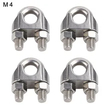 4 шт. Профессиональный зажим для проволоки, износостойкий, прочный мини-аксессуар, зажим для кабеля из нержавеющей стали