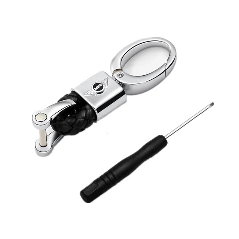 

Car Alloy Key Ring Leather Key Ring Room Keychain Motorcycle Keychain For Mini Cooper Countryman F54 F55 F60 R55 R56 R60 R61