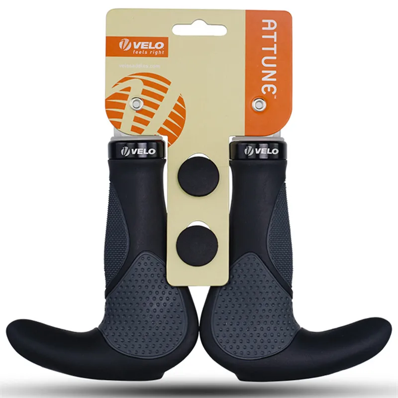 VELO Attune Grips 138mm MTB Mountain Bike Bicycle Handlebar Covers Bar End Ergonomic Soft Lock-On Shock Absorbing Non-slip