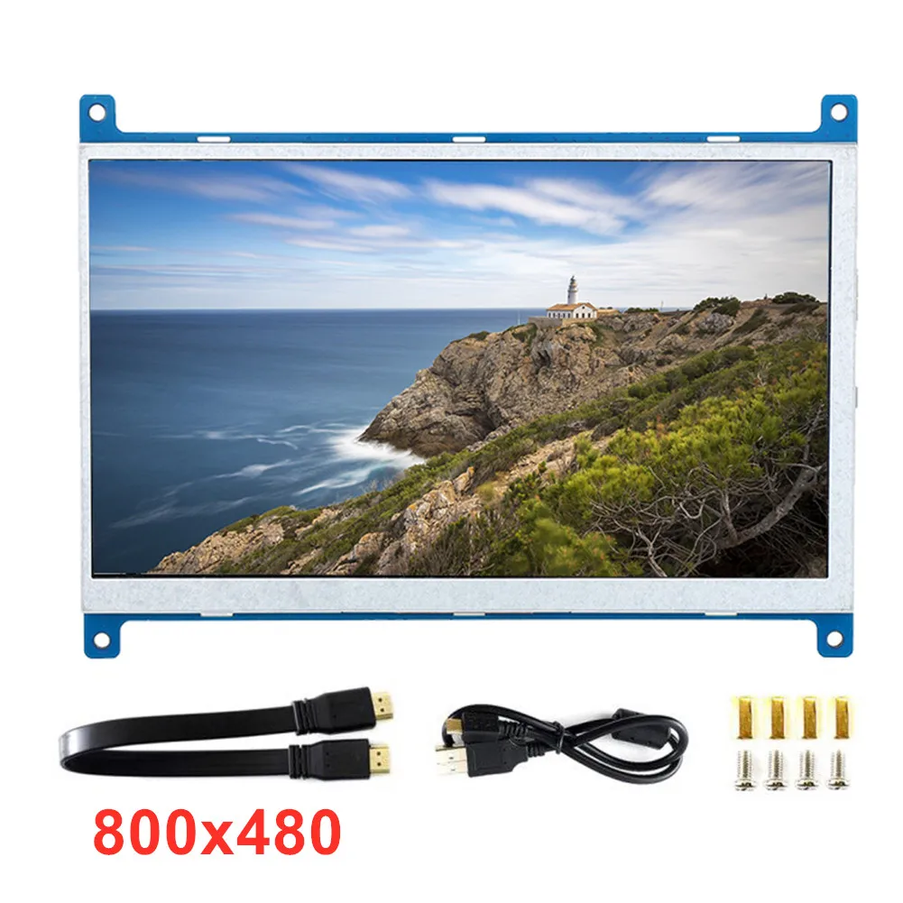 7-дюймовый светодиодный дисплей с подсветкой 16:9HDMI 1080P HD ВХОД монитор для Raspberry Pi