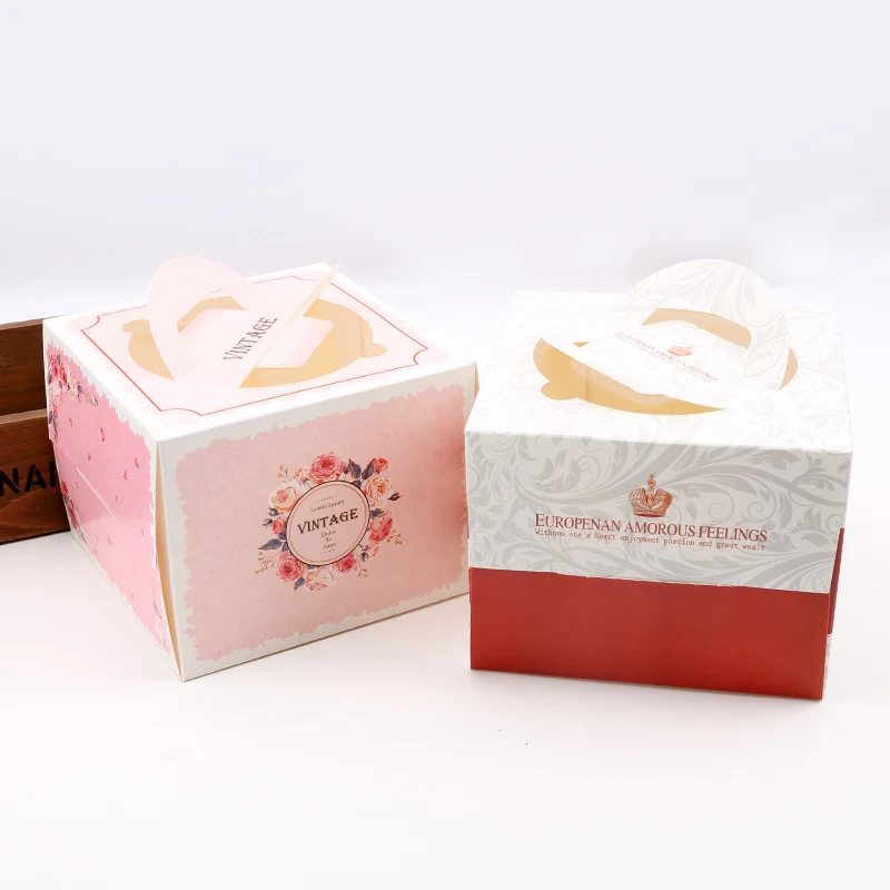 4 дюймовая квадратная переносная коробка для пирожных с сырным муссом прозрачное