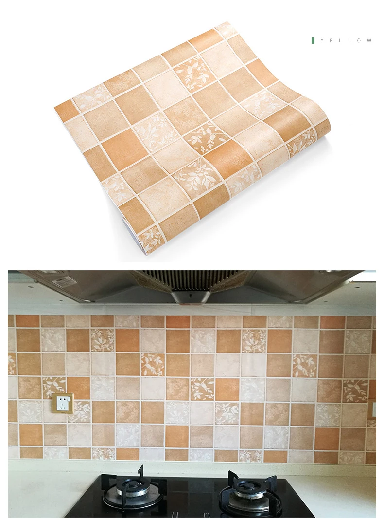 Bathroom Waterproof Mosaic Wall Stickers Kitchen Oil Proof Decoration Wallpaper Bath Toilets Self Adhesive Tiles Decorative Film
