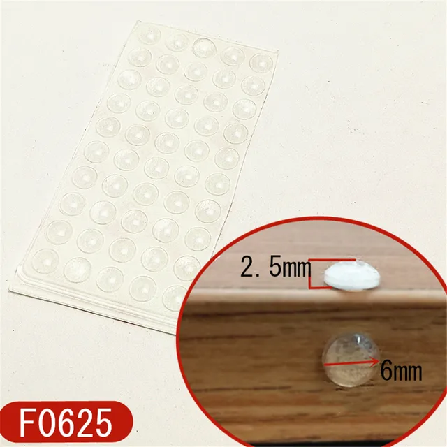 Cabinet Bumpers Door Stops Noisy Bumper Self Adhesive Soft Anti Slip Silicone Rubber Feet Pads  Shock Absorber 50/100/200 Grains F0625