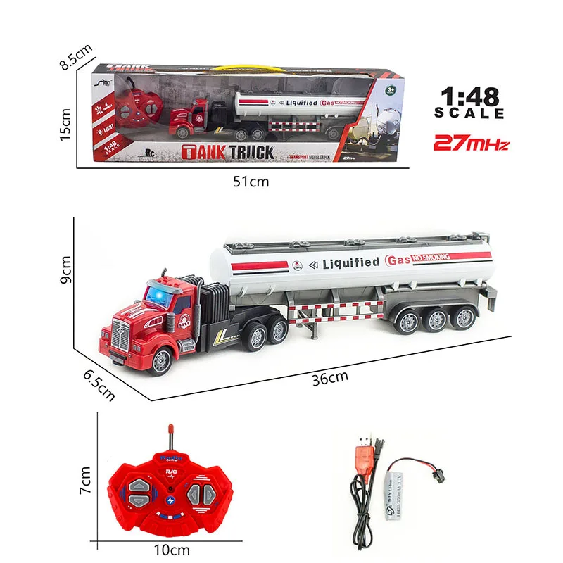 RC Engineering Vehicle Remote Control Construction Truck Heavy Transport Dump Dumper Transporter Container Car Toys for Boys Kid 4