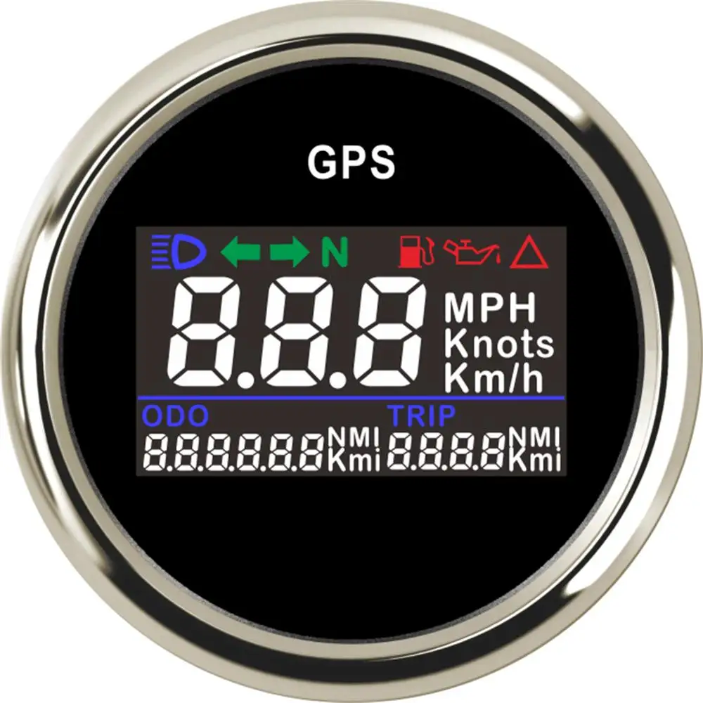 New Type Auto GPS Speedometers 52mm Odometers Motorcycle Trip Meters 0