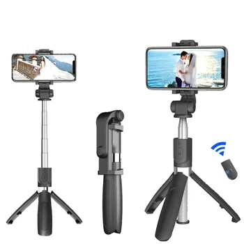 

Mini Portable Selfie Stick with Remote Control Tripod Free Rotation Smartphone Compatible for iPhone Samsung Huawei
