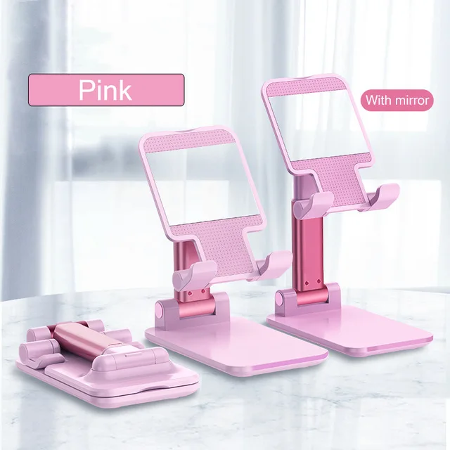 phone stands Z04 Desktop Phone Holder Tablet Stand For Ipad Phones Universal Bracket Metal Telescopic Adjustable Height Angle Live Support wall phone holder Holders & Stands