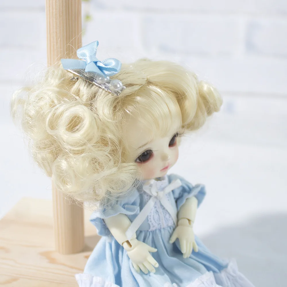 Bjd SD кукольный парик 1/8 светло-Золотые горячие милые высокотемпературные волосы набор 5-6 дюймов окружность головы ob11 кукла кукольный парик аксессуары
