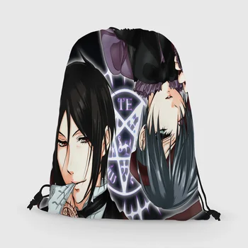 

Custom Black Butler Drawstring Bag Daypack Kids Satchel Casual Backpack Teenager Storage Bag Women Men 31x40cm*181031-02-39