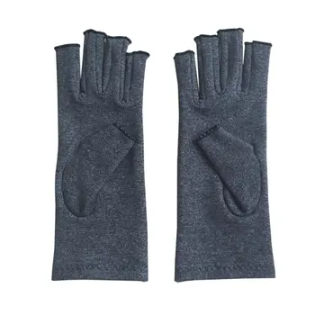 

1 Pair Unisex Men Women Therapy Compression Gloves Hand Arthritis Joint Pain Relief Health Care Half-finger Gloves