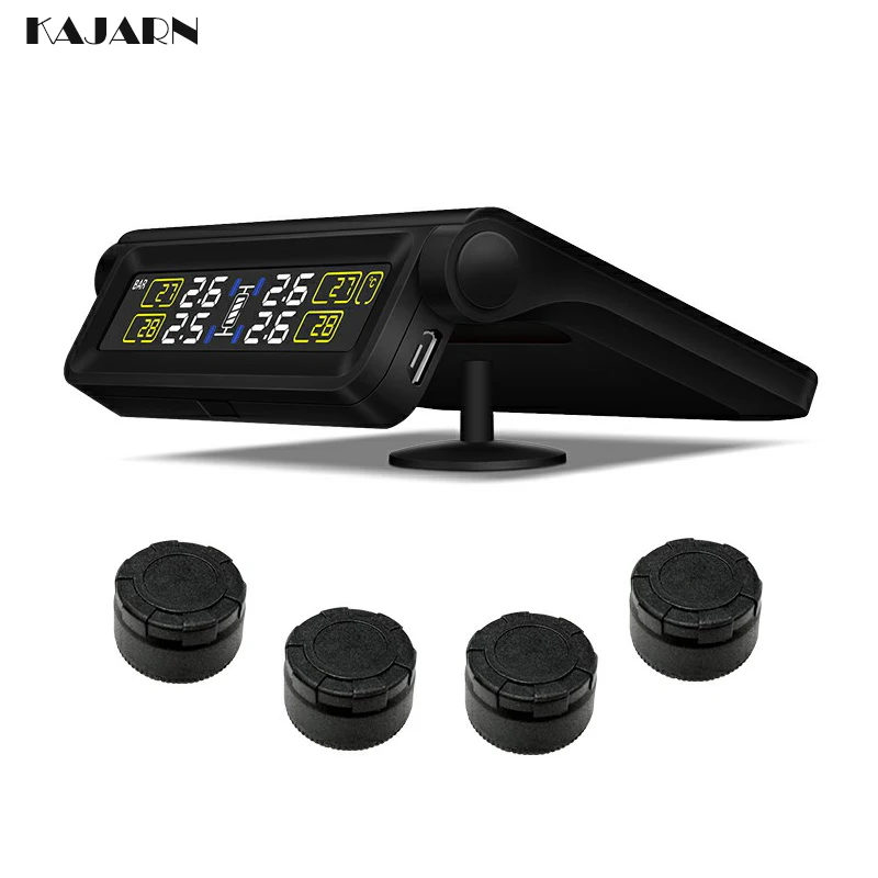 TPMS Датчик давления в шинах Солнечный PSI Бар давление температура реальном