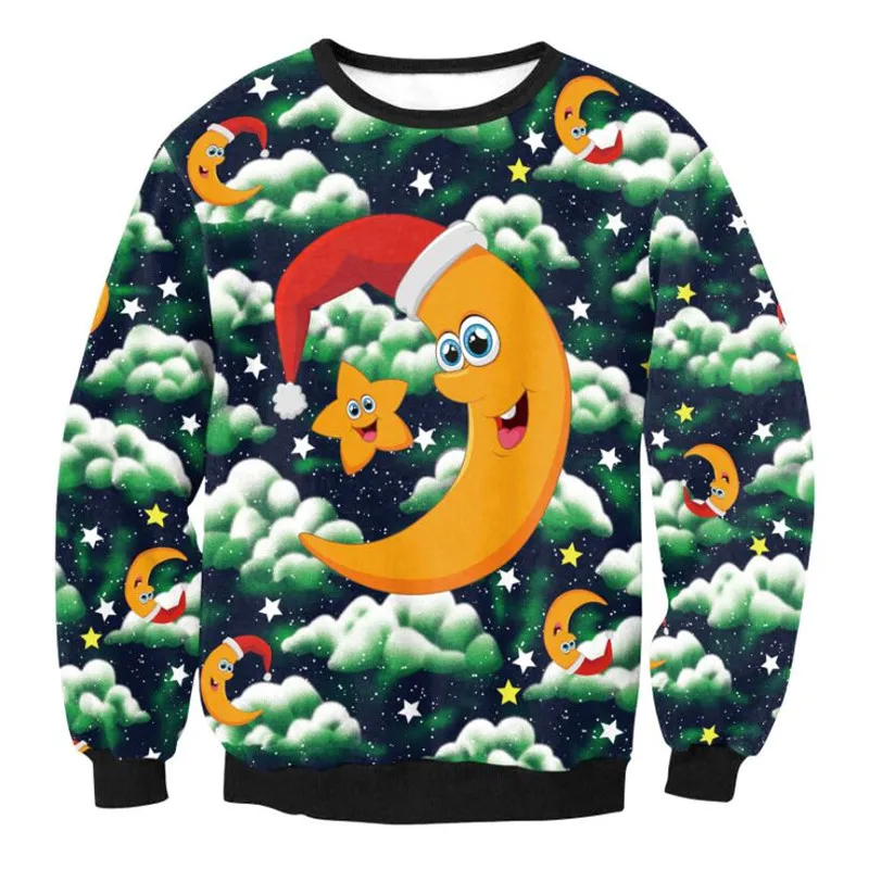 Уродливый Рождественский свитер, пуловер, рождественские свитера, джемперы, топы для мужчин и женщин, длинный рукав, Осень-зима, пуловер, толстовка, 3D свободные топы - Цвет: SWYS021