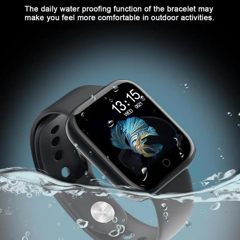 Waterproof Smartwatch Women Men Sports Fashion Activity Rate T80 Heart Brim Bracelet Smartwatch Fitness Tracker Q0U7