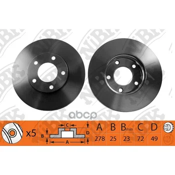 

Disc brake Mazda 3 1.6 2004 - 2009 Mazda 3 1.6 2003 - 2009 Mazda 3 1.6 2009-nibk art. rn1193