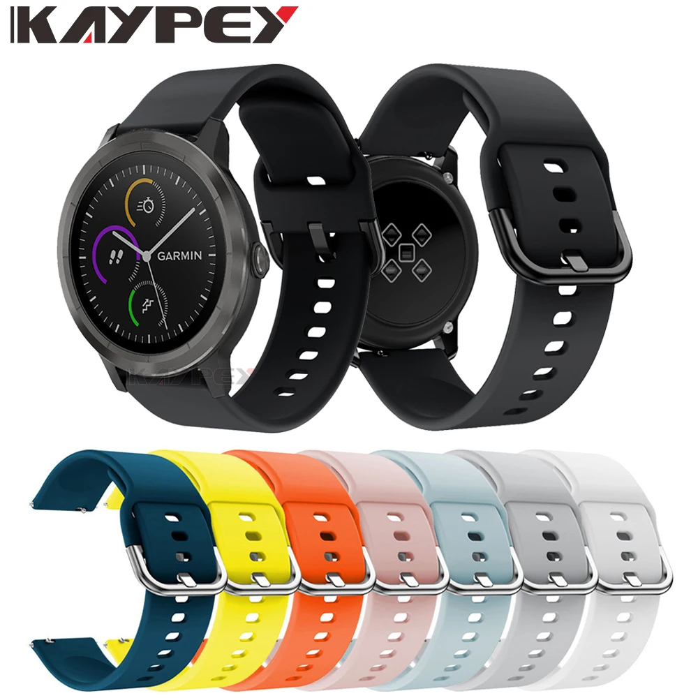 Цветной мягкий силиконовый сменный ремешок для Garmin Vivoactive3 Vivomove HR умный Браслет