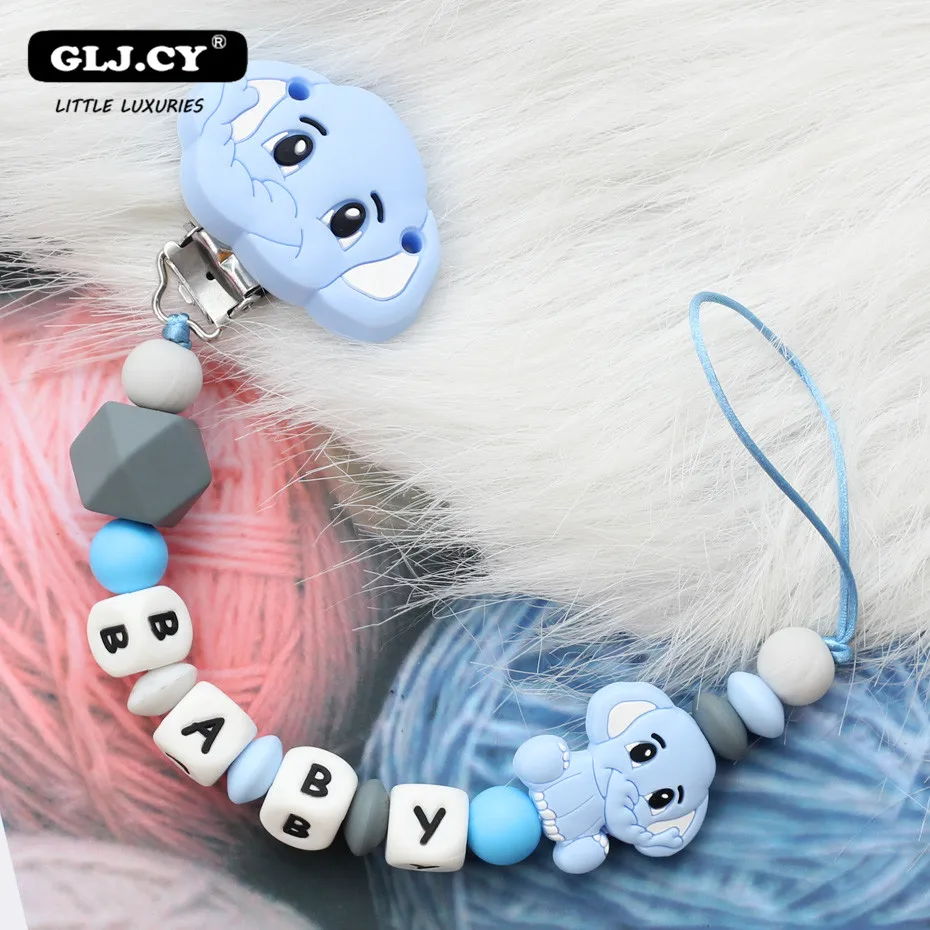 Baby Pacifier Clip Chain Holder Wood Silicone Beads Nipple Dummy Chew Toy Gift 
