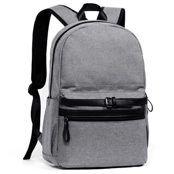 

Classical grey color fashion men canvas travel backpack outdoor Vintage School Bag for male 0824-19