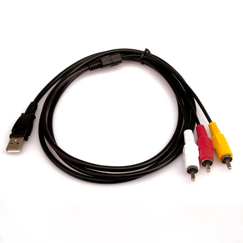 1,5 м 5ft USB штекер A до 3 RCA AV A/V ТВ кабельный трос адаптера аудио AV кабель ING-SHIPPING